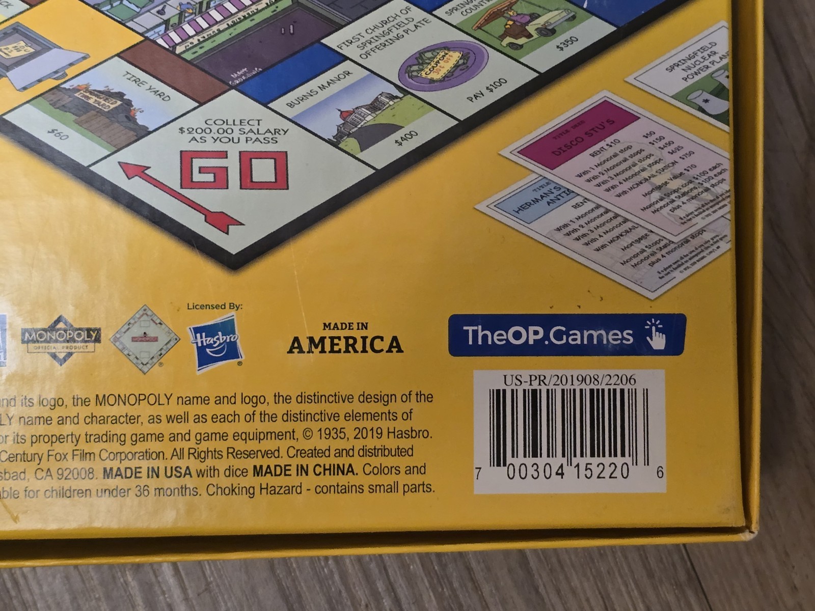 The SIMPSONS Monopoly “Welcome To Springfield” Board Game Nice Clean Complete