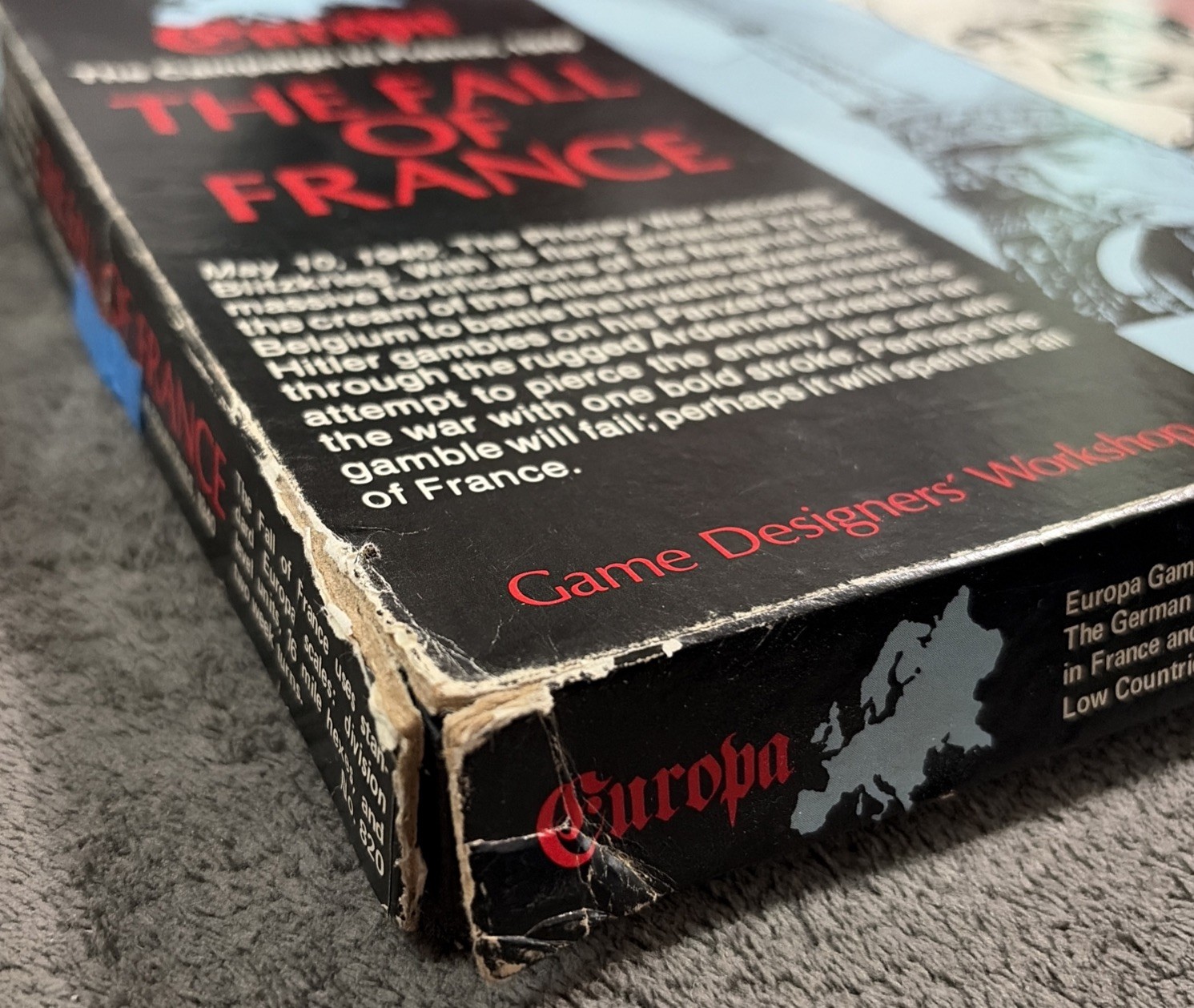 GDW Europa The Fall of France 1940 Board Game 1984. Incomplete, read desc.
