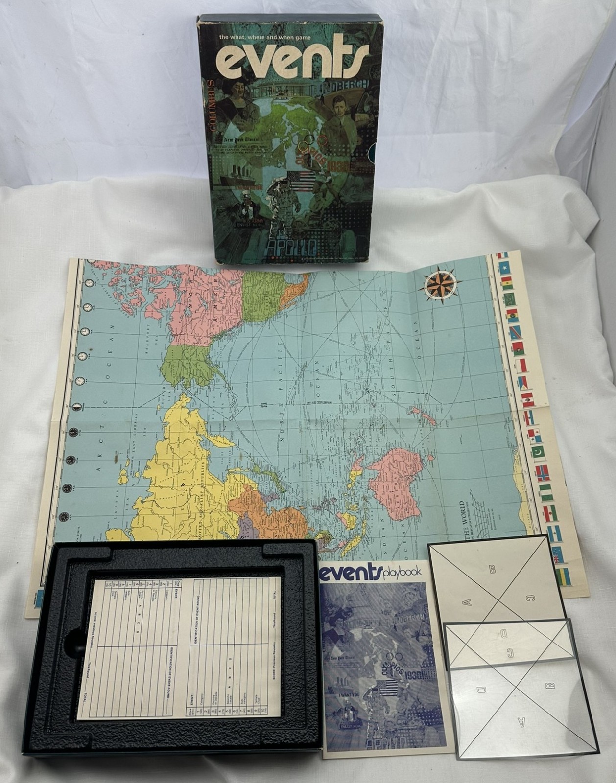 1974 Events Game by 3M Complete in Very Good Condition FREE SHIPPING