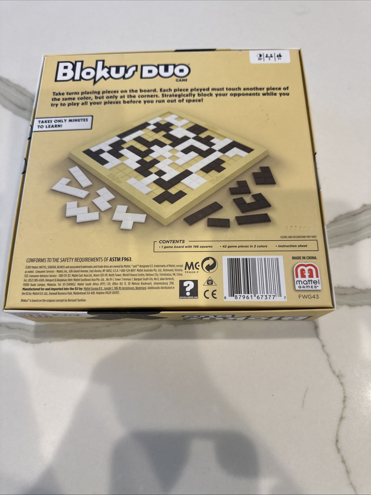 Blokus Duo Two Player Strategy Board Game – Verified Complete with Instructions
