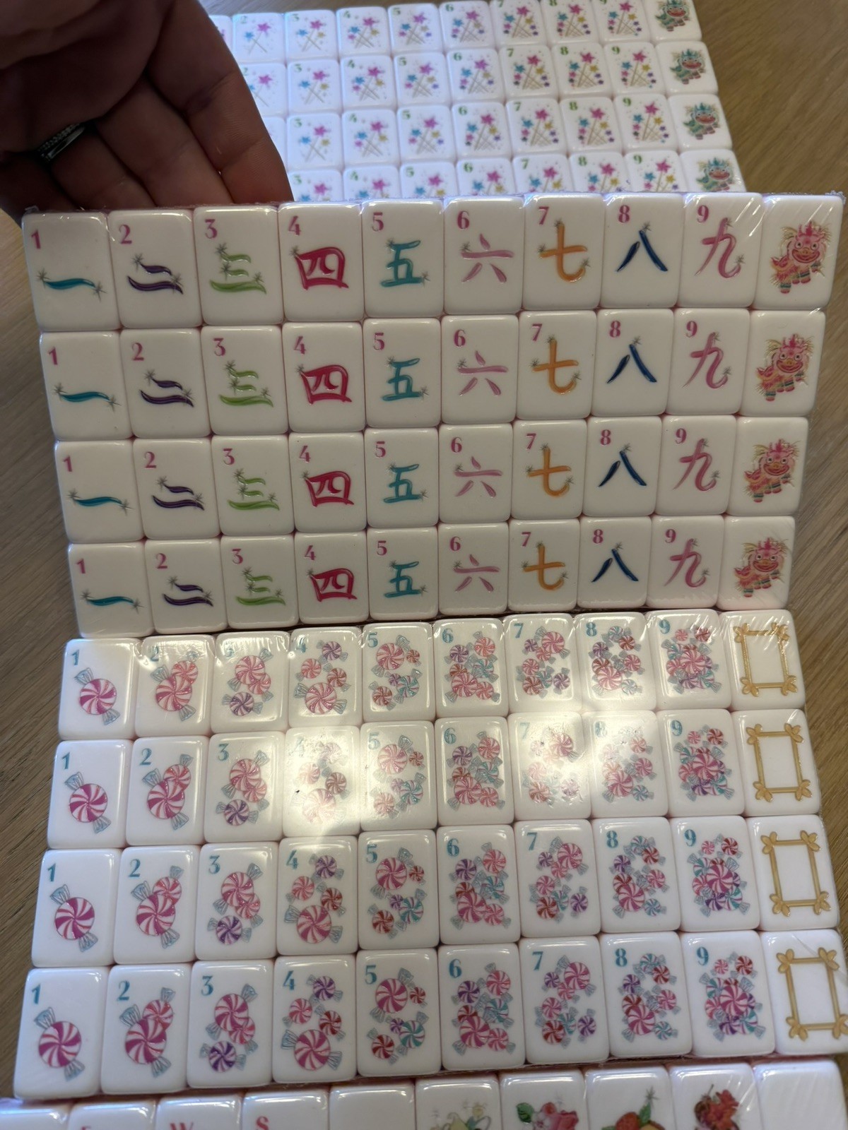 MAHJONG TILE SET PINK / Glitterville