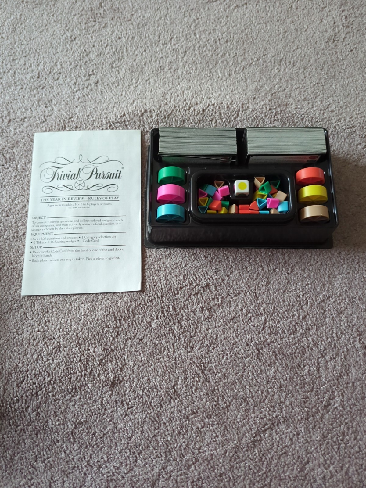 Vintage Parker Brothers Trivia Pursuit THE YEAR IN REVIEW Questions About 1992