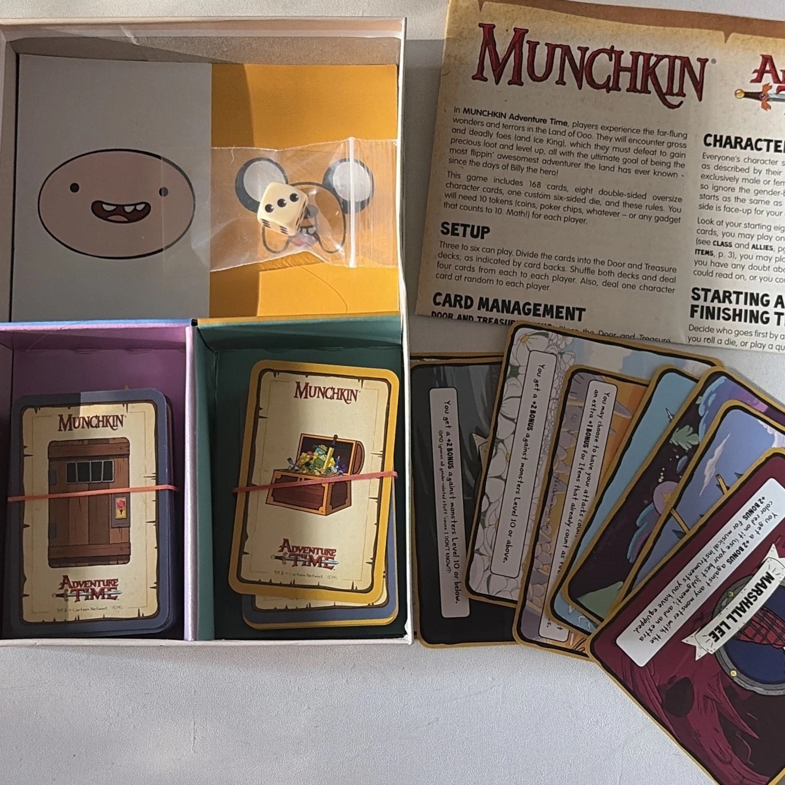 Munchkin Adventure Time Board Game Steve Jackson Games 2014 Complete Damaged Box