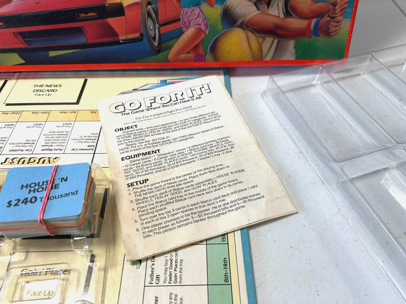 Vintage 1986 Go For It Board Game by Parker Bothers, NICE