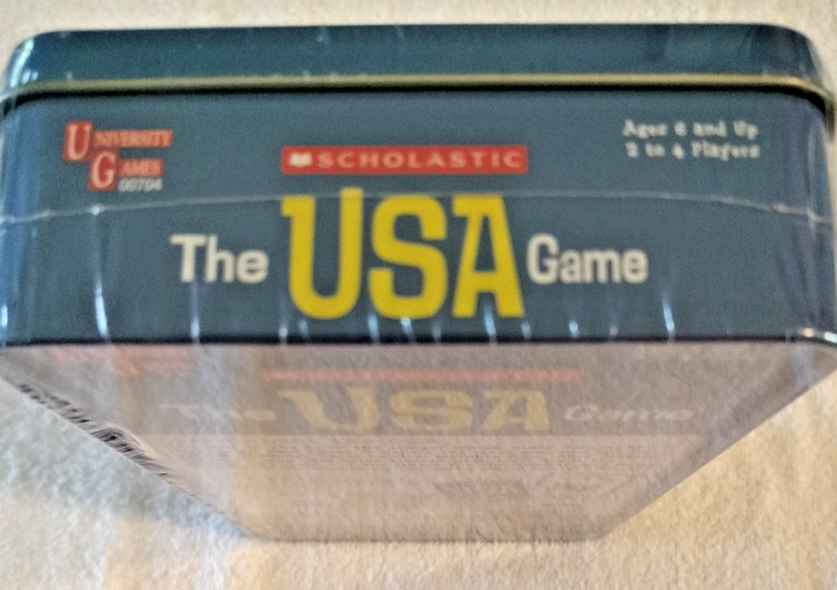 The USA Game Tin Edition TRIVIA GAME Scholastic University Games NEW SEALED
