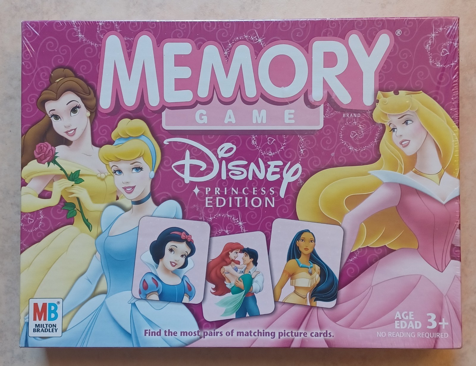 NEW Memory Game Disney Princess Edition, 72 Picture Cards C8
