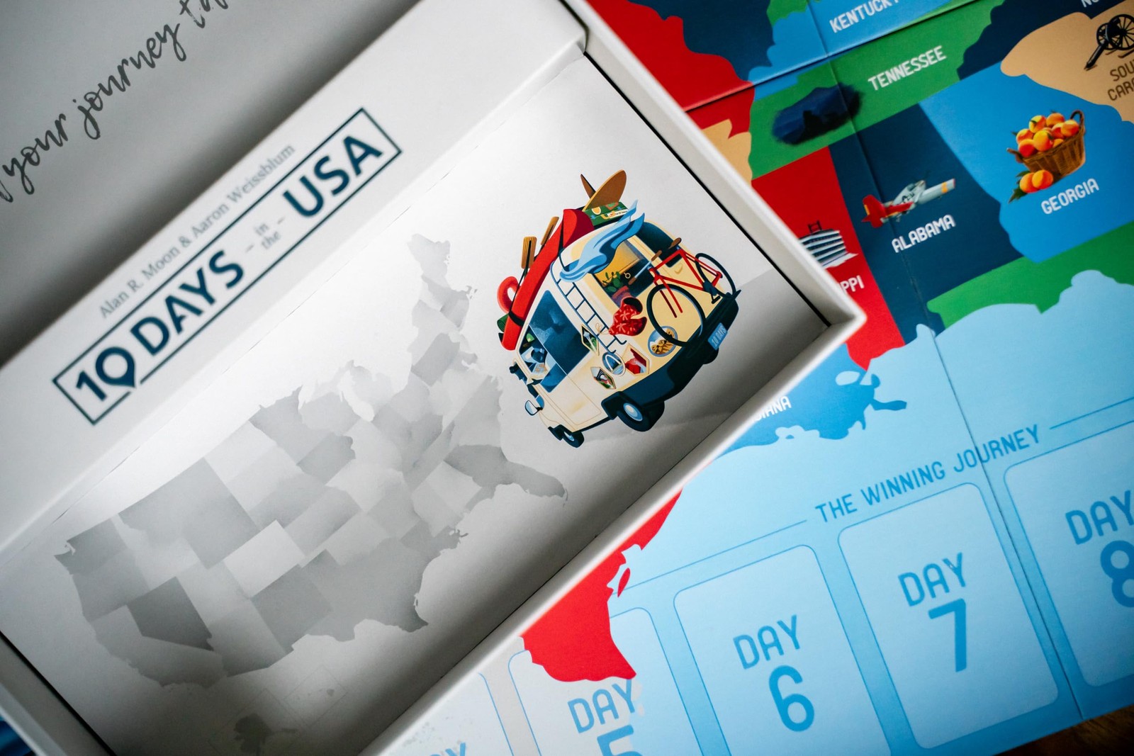 10 Days in the USA Fun Educational Tabletop Game for All Ages Travel Adventure