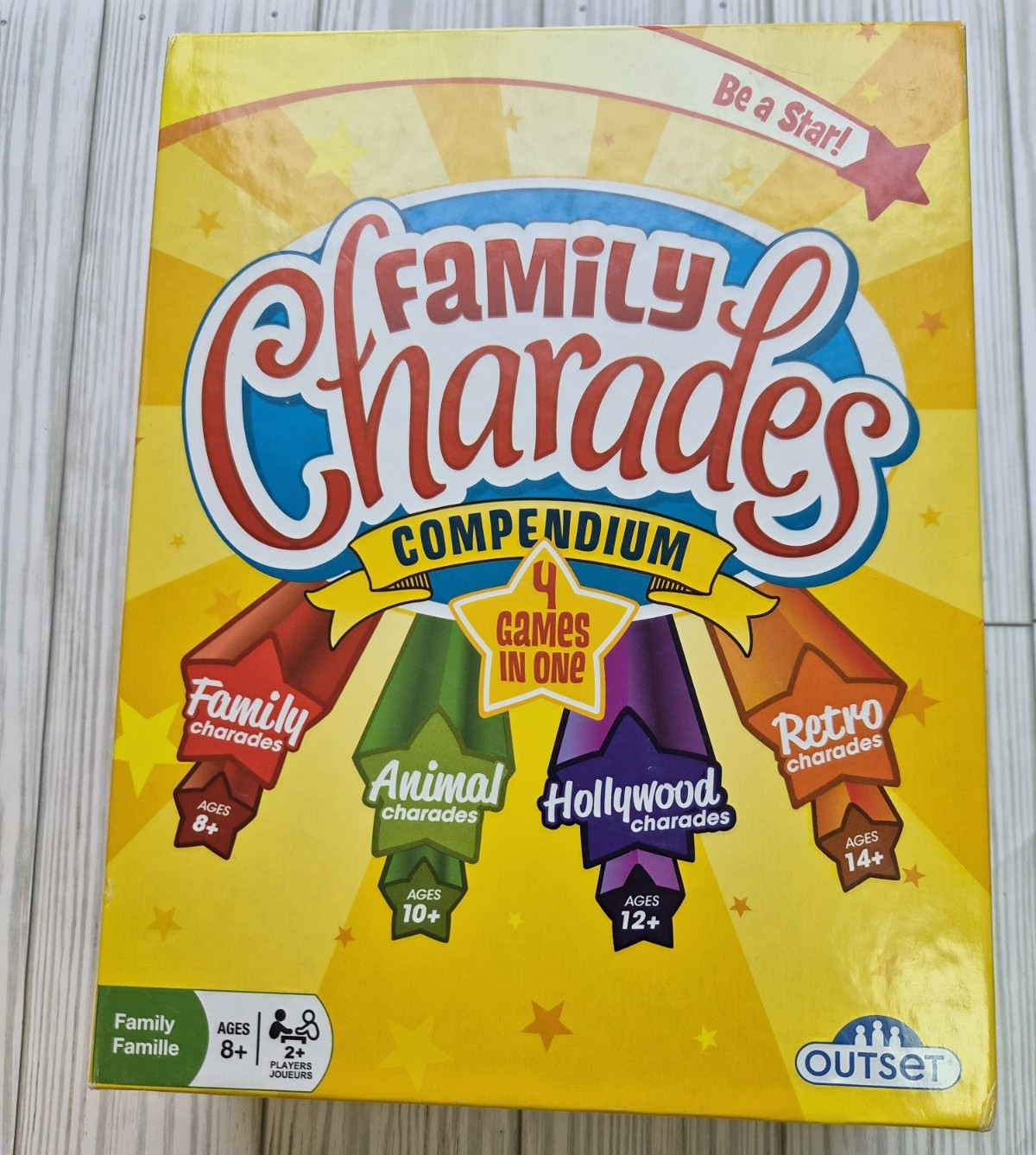 Family Charades Compendium 4 Games In 1 By Outset Ages 8+ 2017 100% Complete