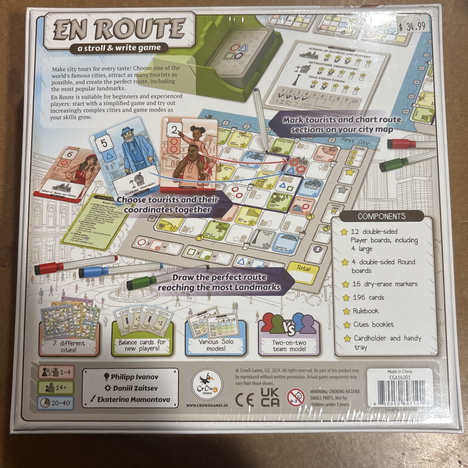 En Route board game New Sealed Free Shipping 1 To 4 Players 20 – 40 Min Write