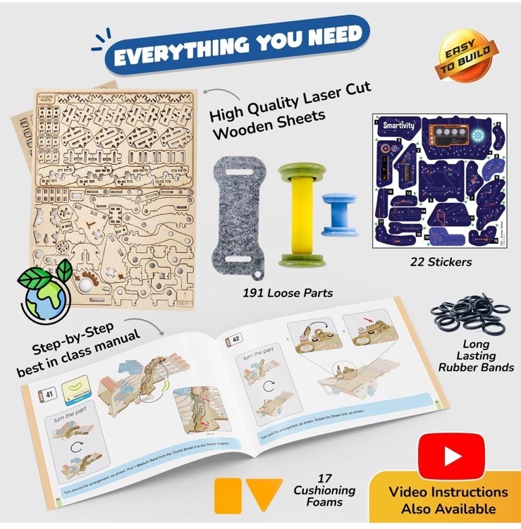 Smartivity DIY Robotic Mechanical Hand STEM Toy for Kids 8-14 Years