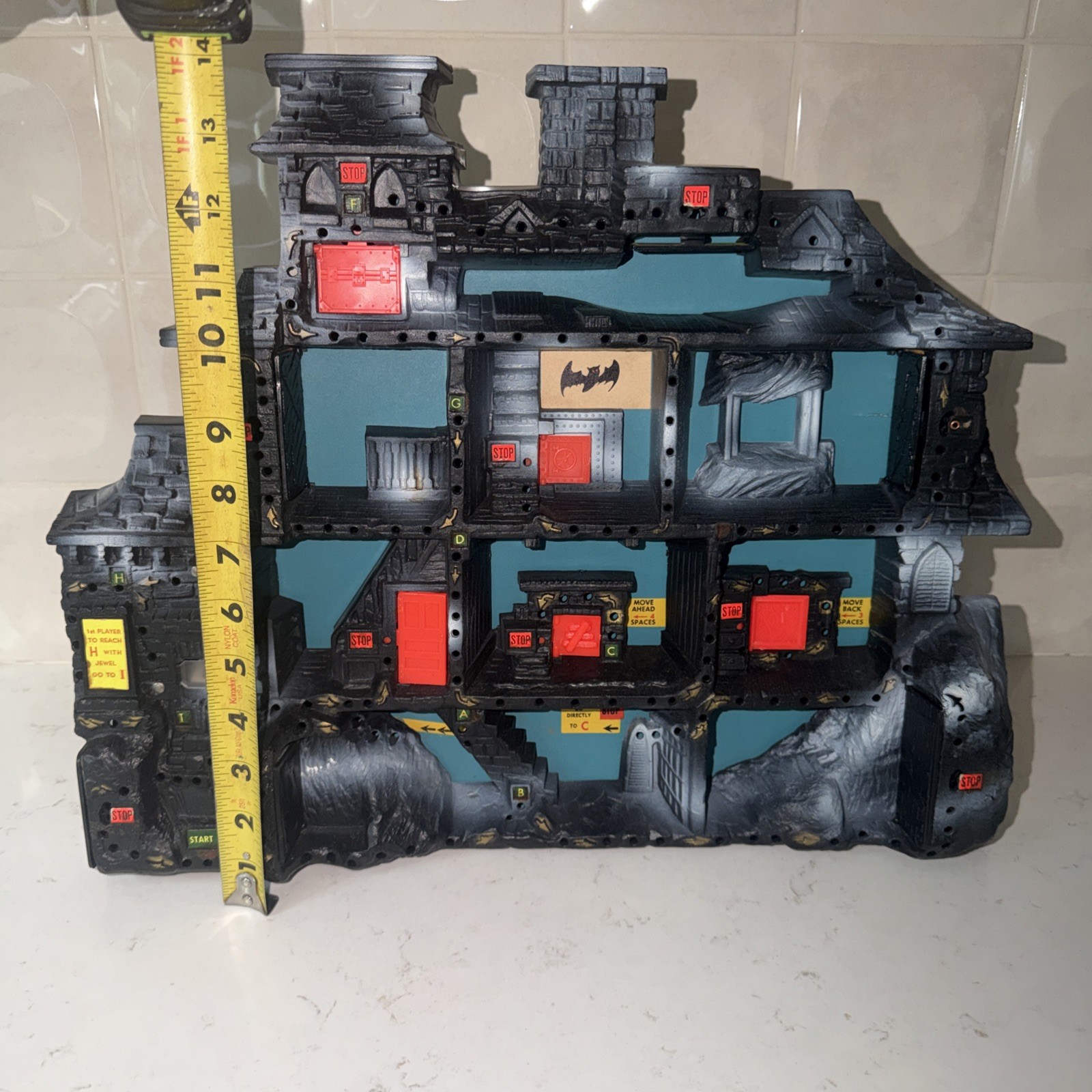 1962 Haunted House Game by IDEAL Toy Company W/ Stand & Jewel Vintage Halloween