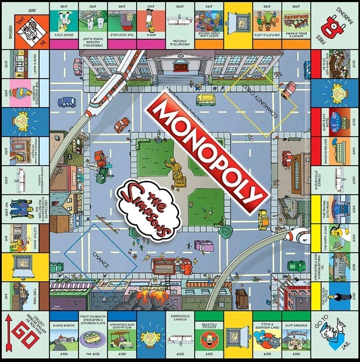 The Simpsons Monopoly Board Game 30th Anniversary Edition for 2 to 6 Players