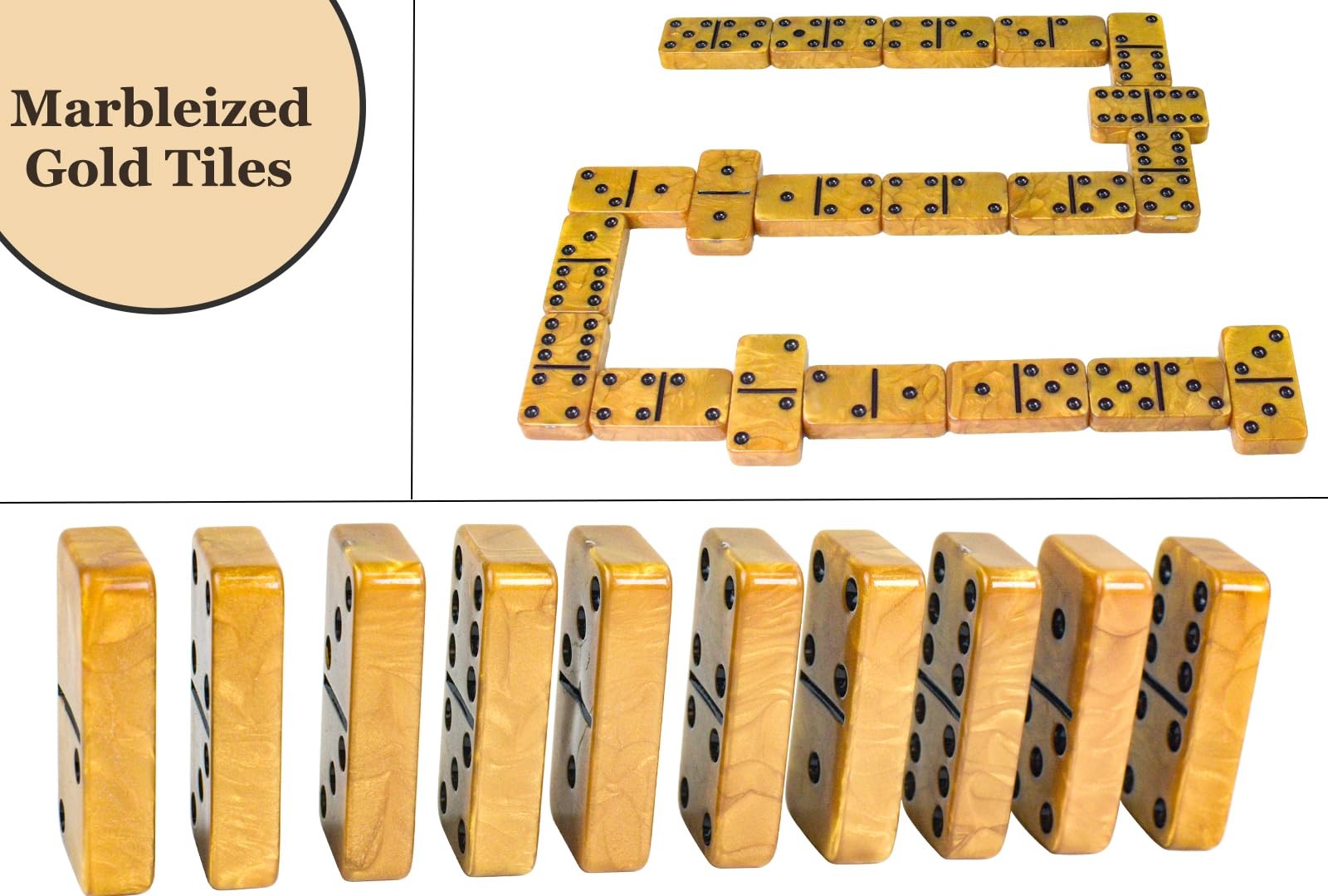 Dominos Set for Adults, Thick Domino, Double 6 Dominoes Set for Adults and Ki…