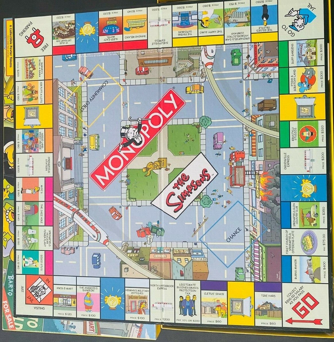 The Simpsons Monopoly Board Game (2001) Welcome to Springfield Brand New Open BX
