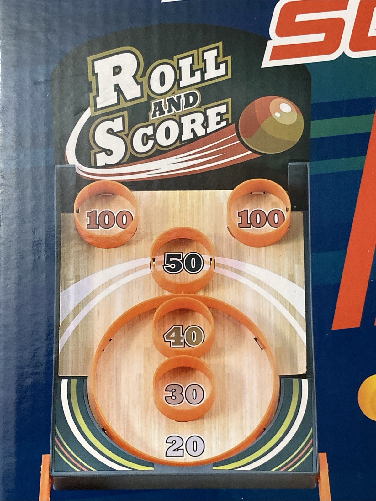 Tabletop Roll And Score Skeeball Arcade Game Play Right Portable Foldable New