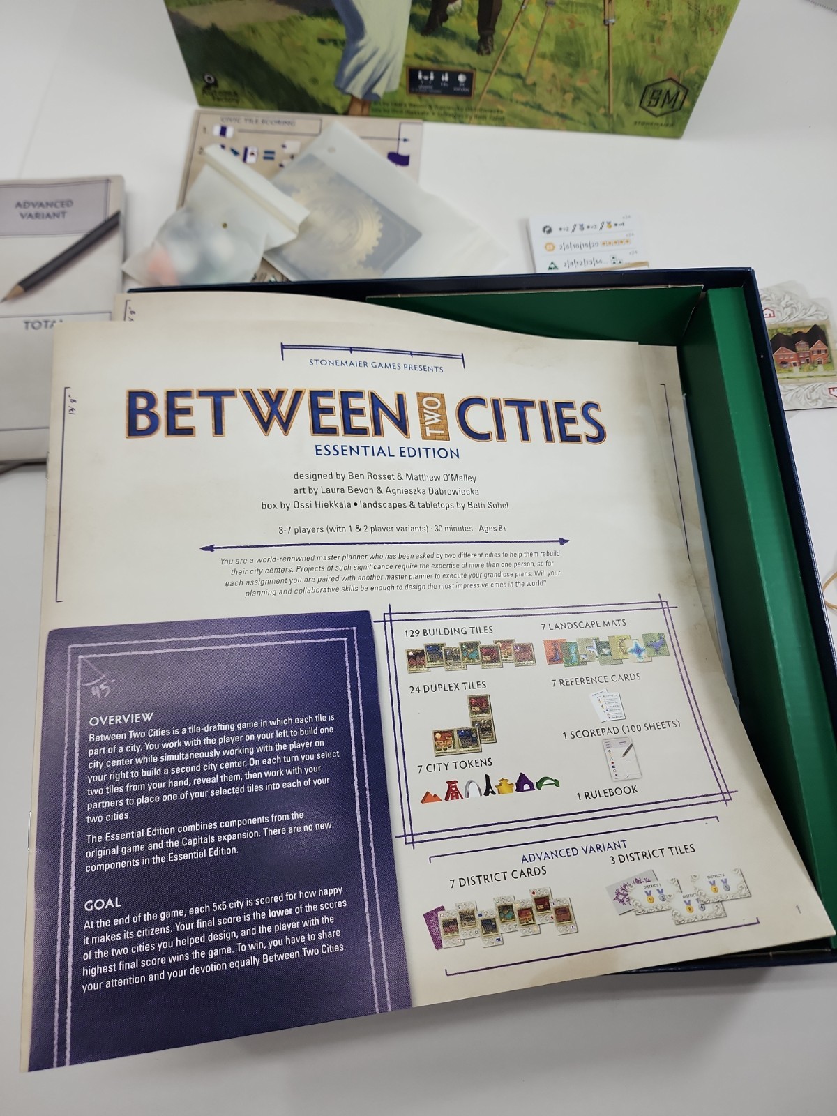 Between Two Cities Essential Edition Board Game Stonemaier Games Used Complete