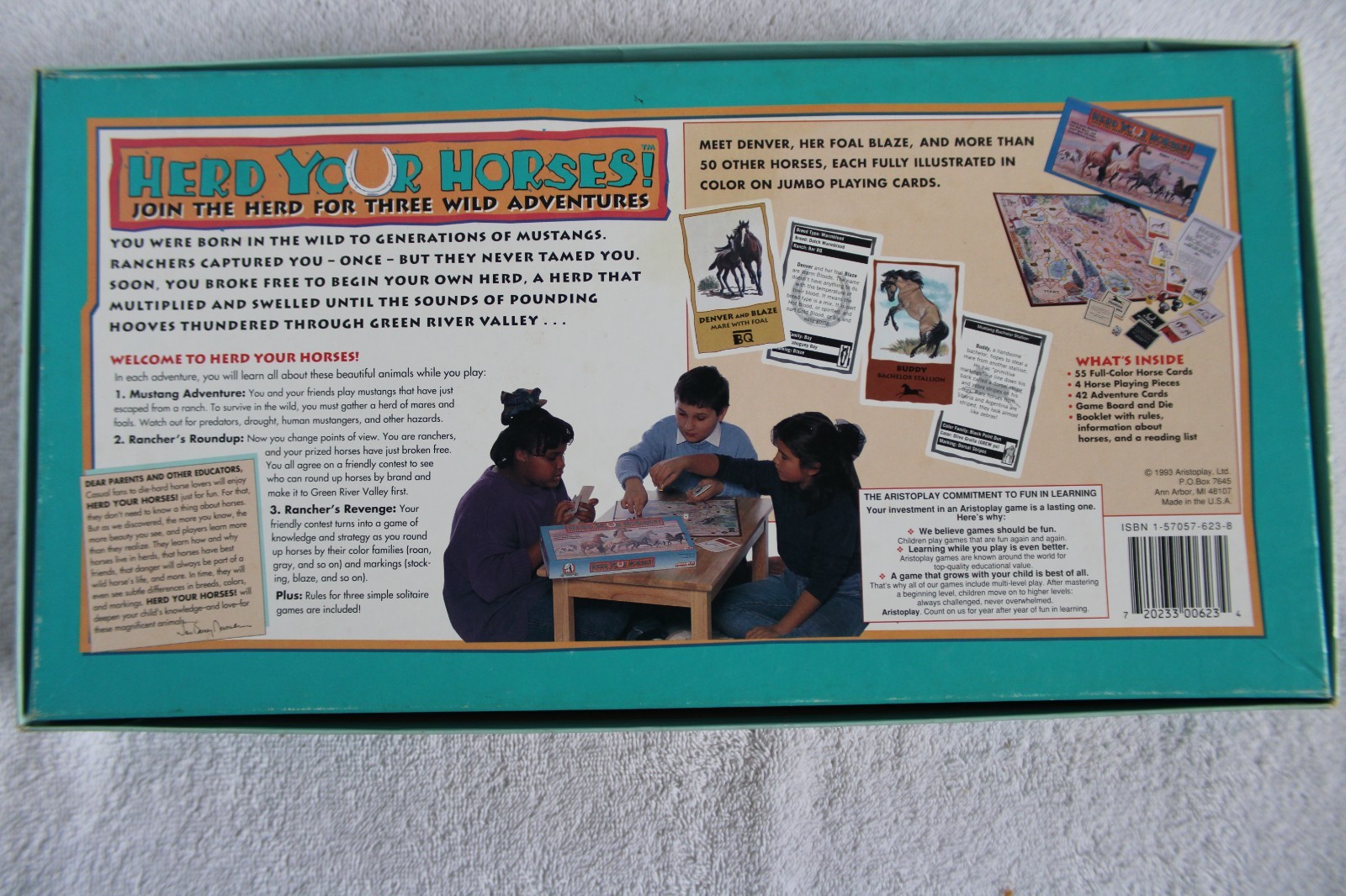 Aristoplay Boardgame Herd Your Horses! (1993 Long Box Ed) Box VG/EX