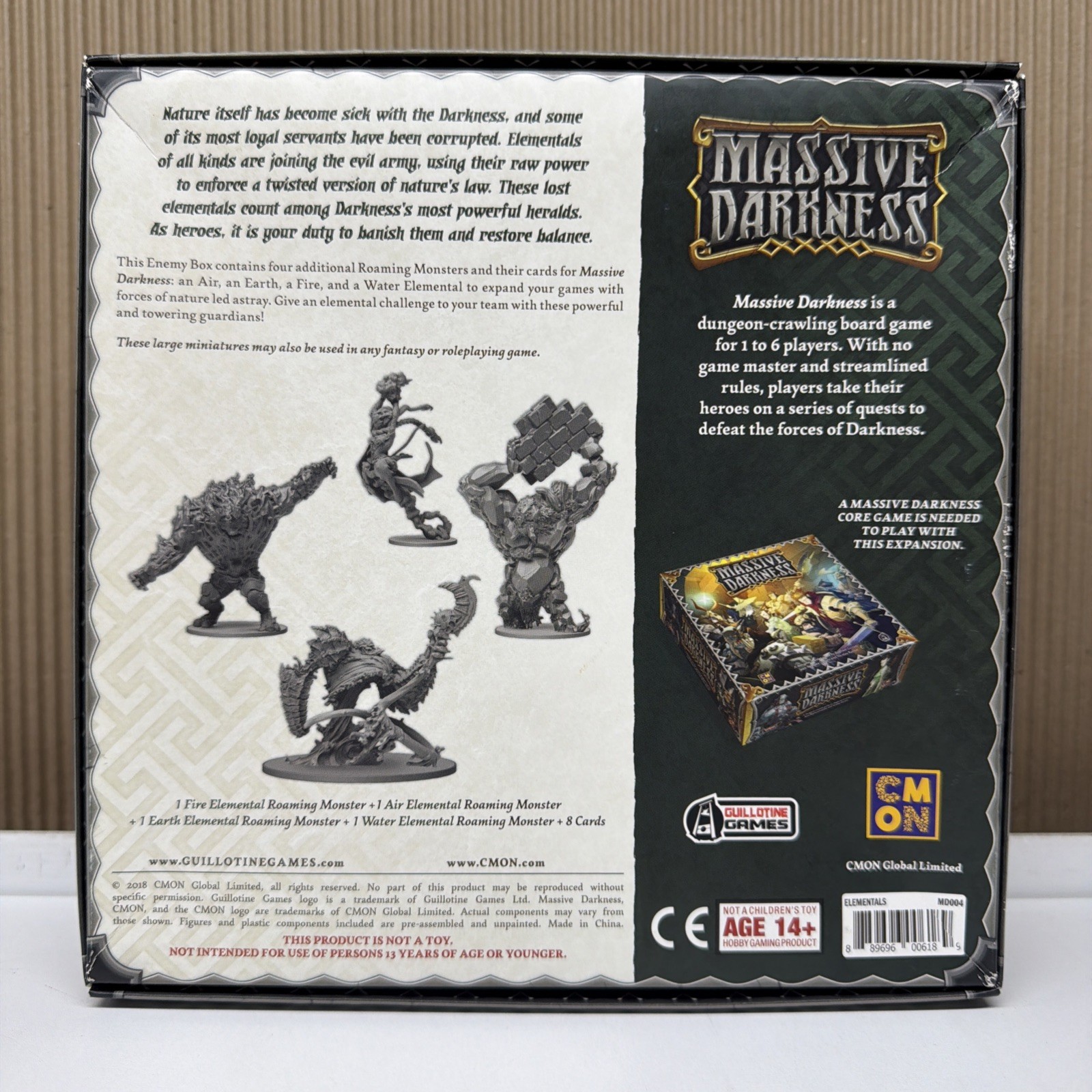 Massive Darkness Elementals Enemy Miniatures Set MD004 Dungeon Crawl Expansion