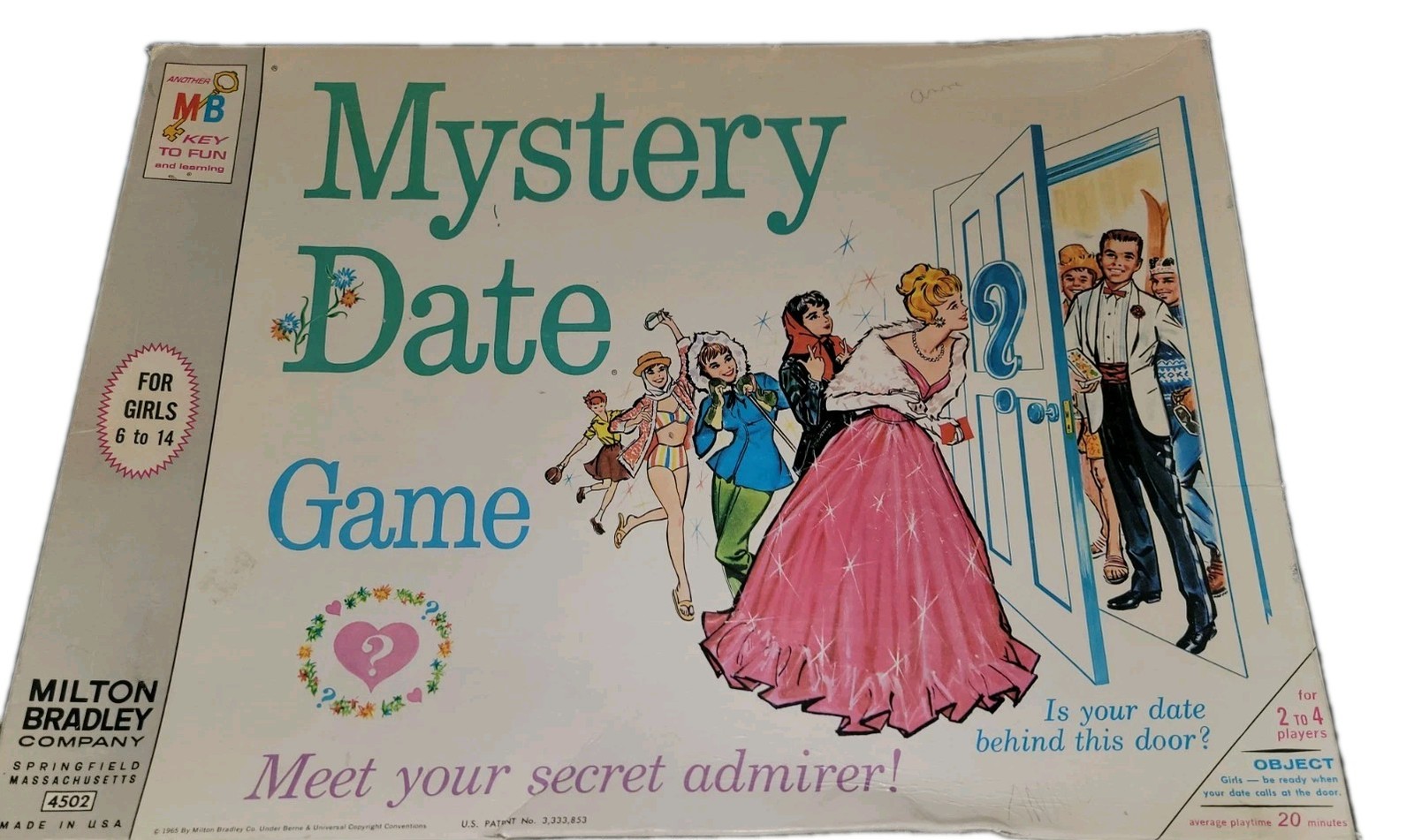 Vtg 1965 Mystery Date Board Game by Milton Bradley Complete Nostalgic Game Nite