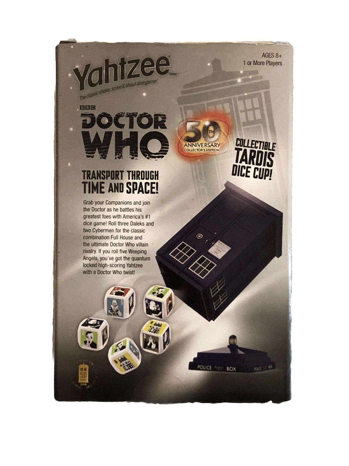 Doctor WHO Yahtzee Game 50th Anniversary Collector’s Edition NEW NIB Sealed