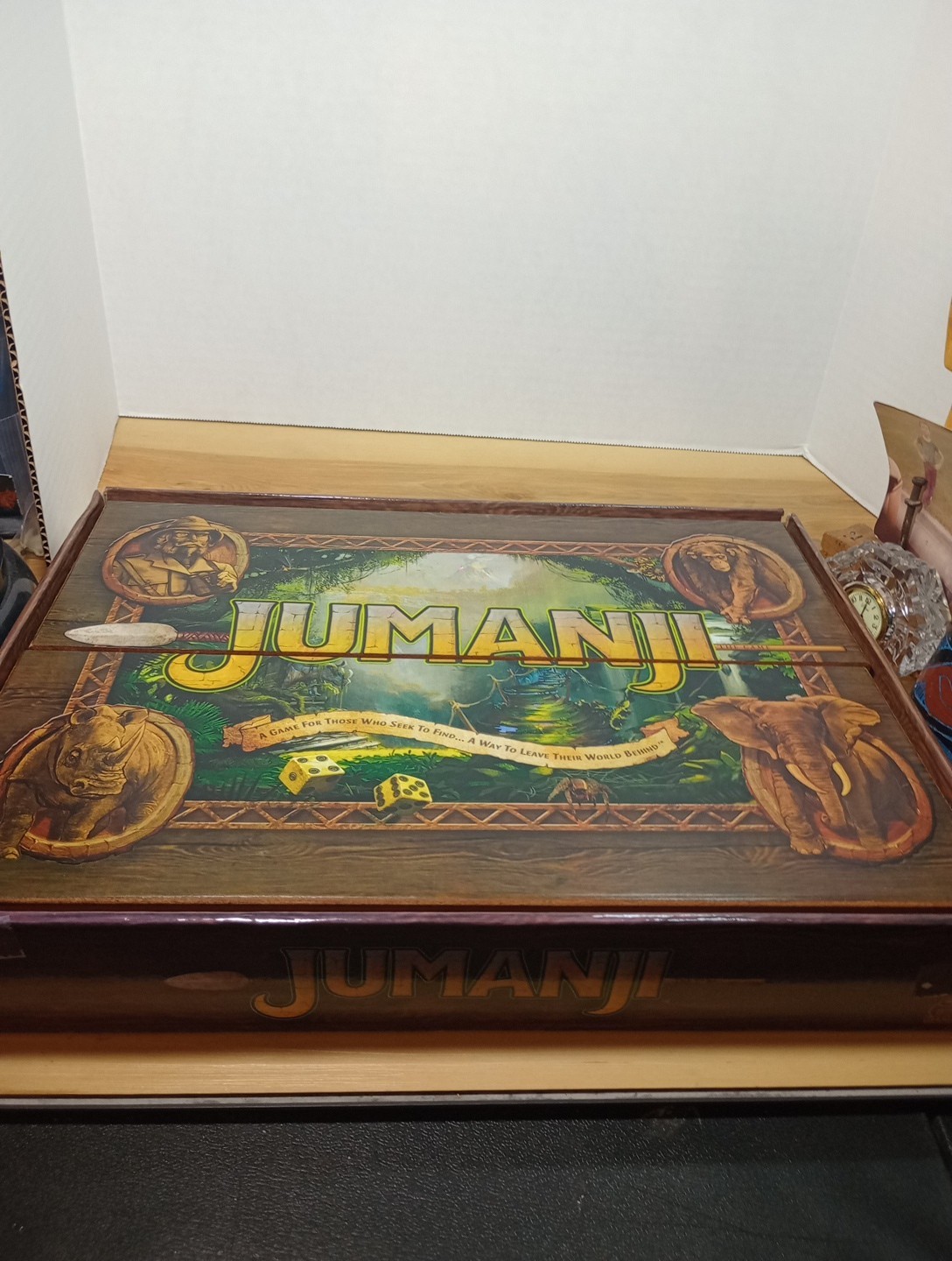 Jumanji the Game Real Wooden Box Edition of the Classic Adventure 2021 Version