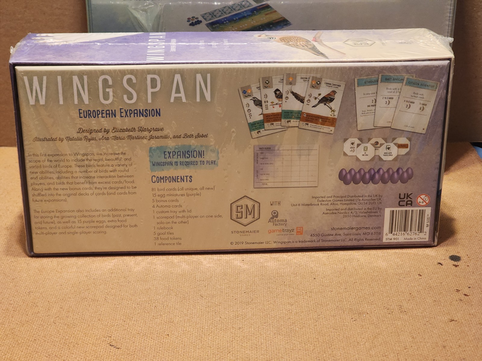 Stonemaier Games STM910 Wingspan 2nd Edition Board Game Plus European Expansions