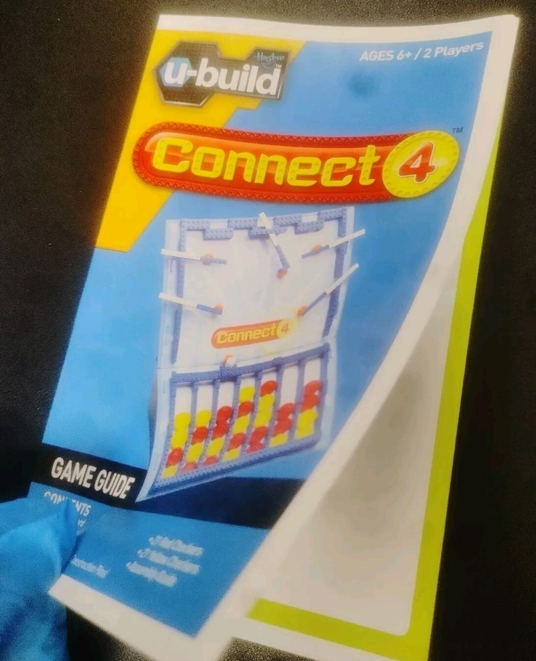 *as is* HASBRO U-BUILD CONNECT 4 LEGO SYSTEM BOARD GAME FUN STRATEGY GAME *as is