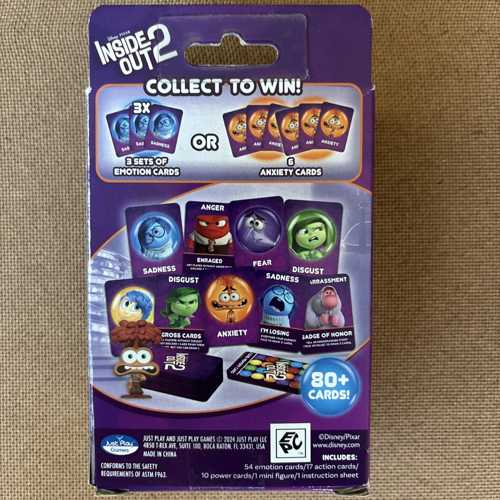 Disney Pixar Inside Out 2 Mixed-Up Emotions Card Game W/ Collectible Figure NEW