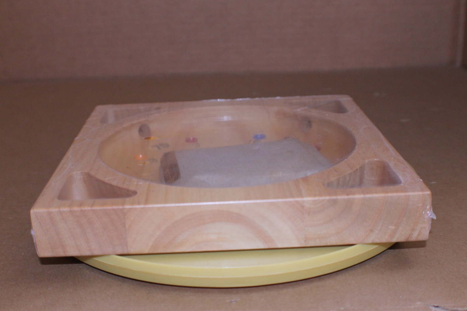 OPEN BOX / Square Roulette Board Game Wood