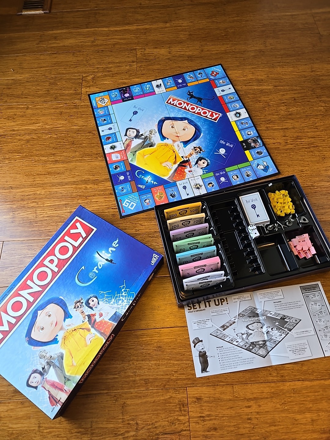 Monopoly Coraline Board Game LAIKA 100% Complete – Excellent Condition, Box Wear