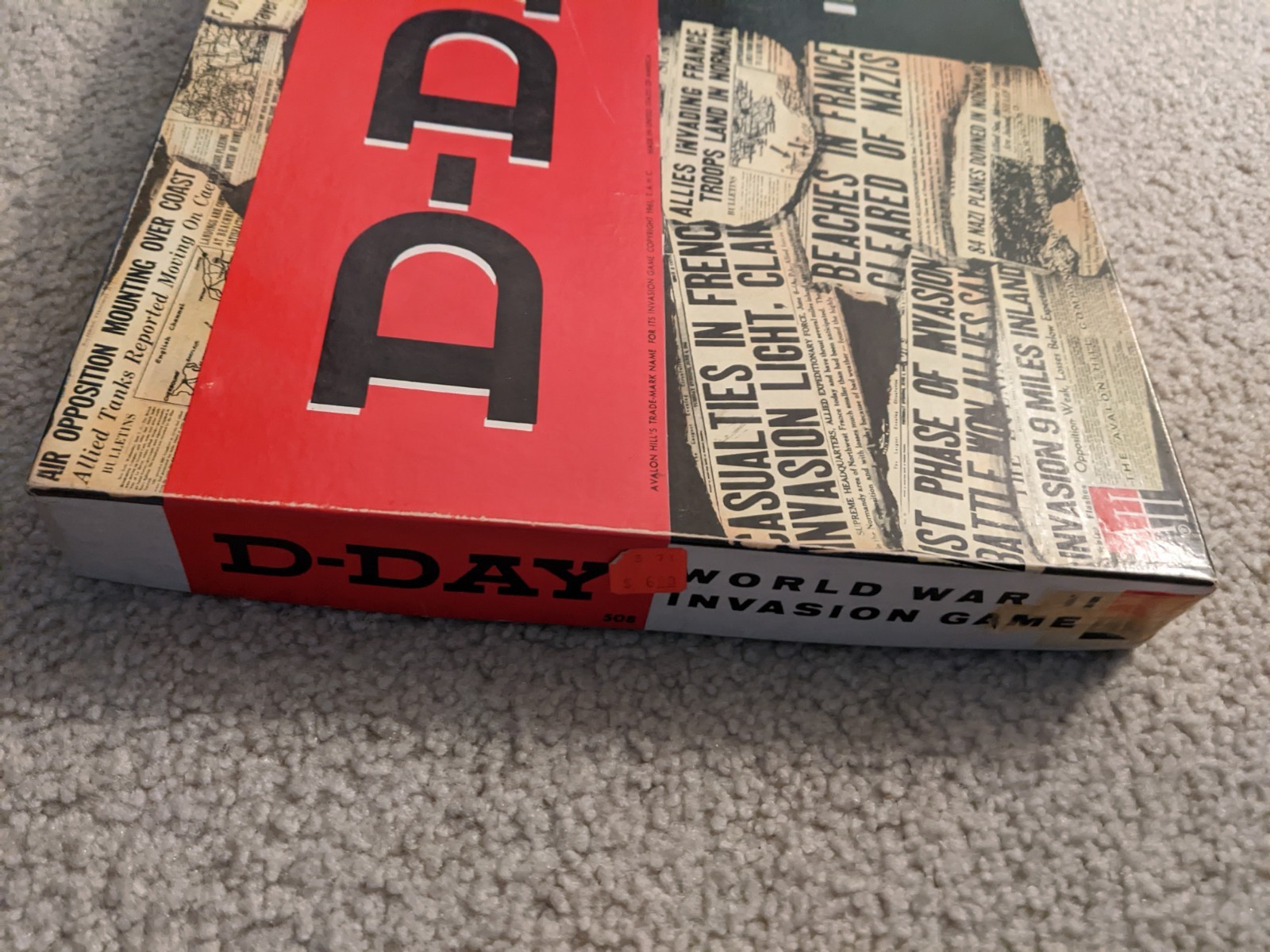 D-Day: World War II Invasion Board Wargame By Avalon Hill. Scorecards Unmarked.