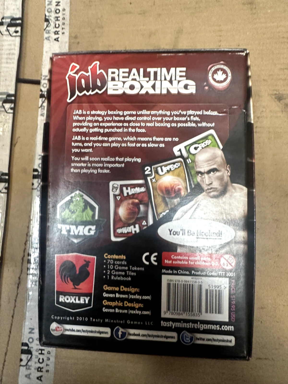 Jab Realtime Boxing Board Card Game NEW FREE SHIPPING