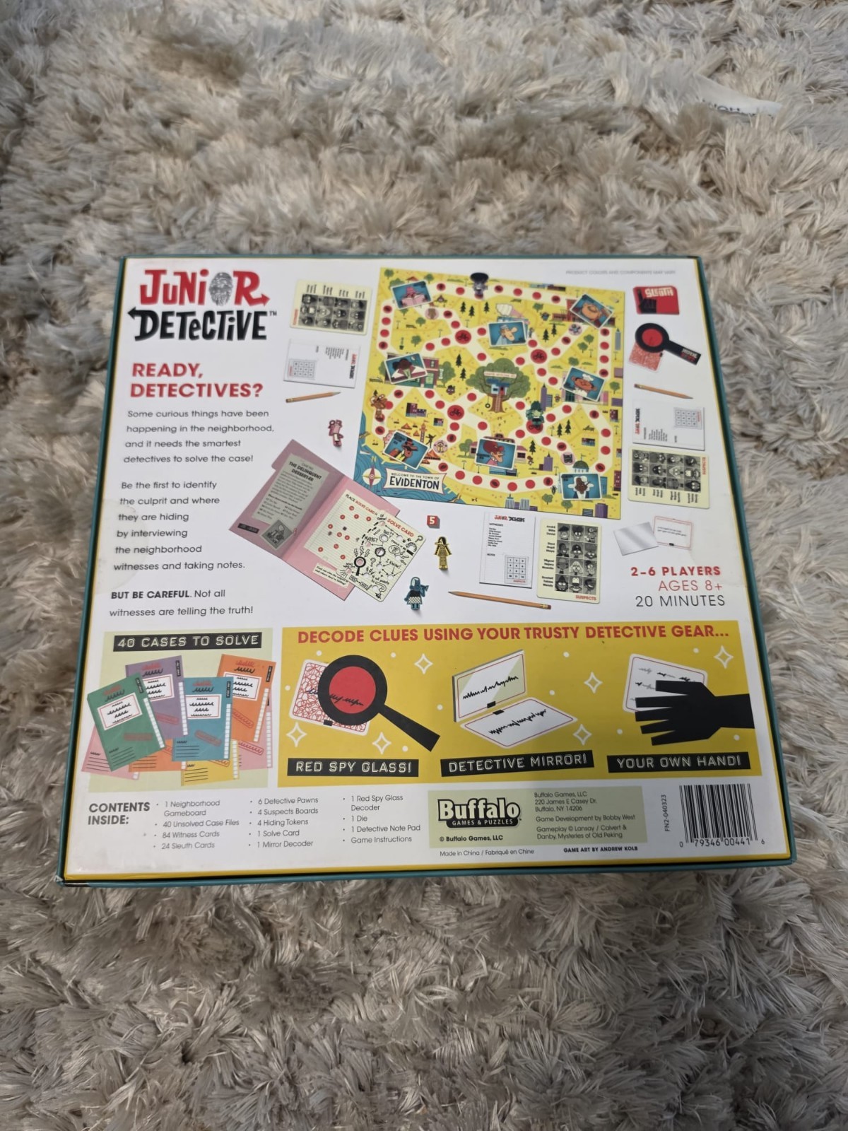 Buffalo Games Junior Detective Magic Reveals Board Game, 2-6 Players, Ages 8+