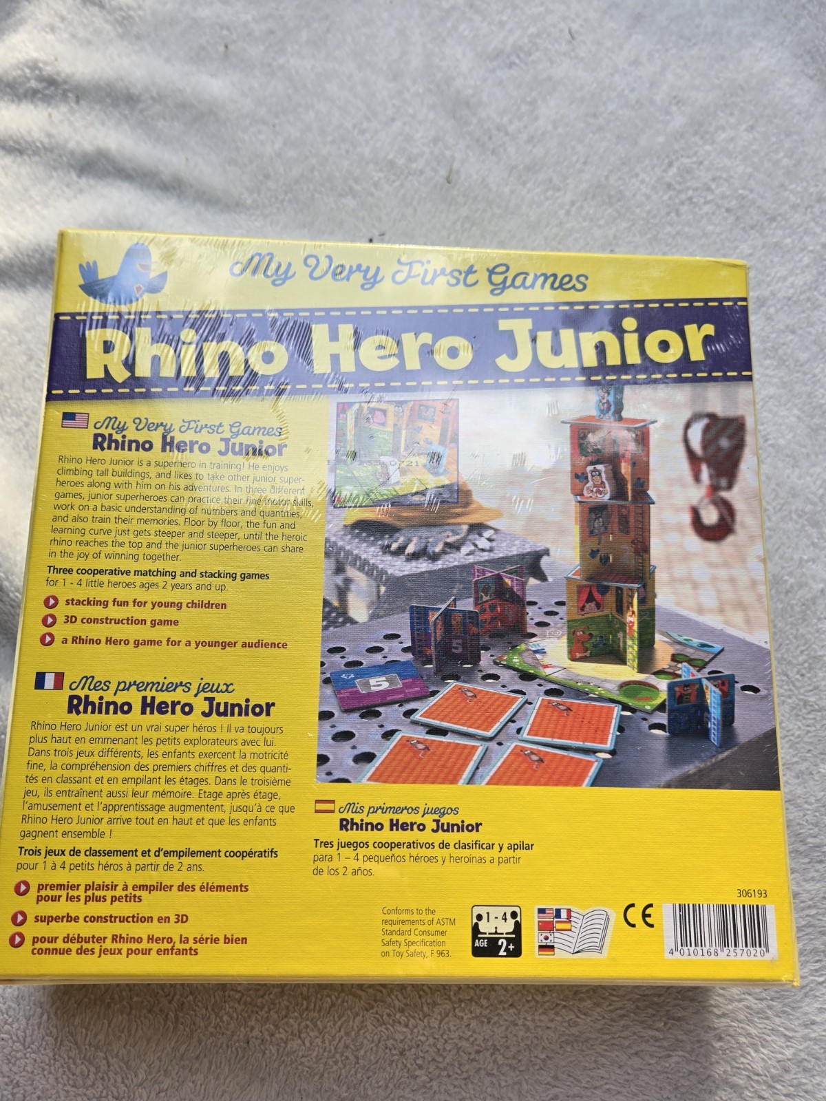New in box-My Very First Games Rhino Hero Junior – Haba Games Toddler Education