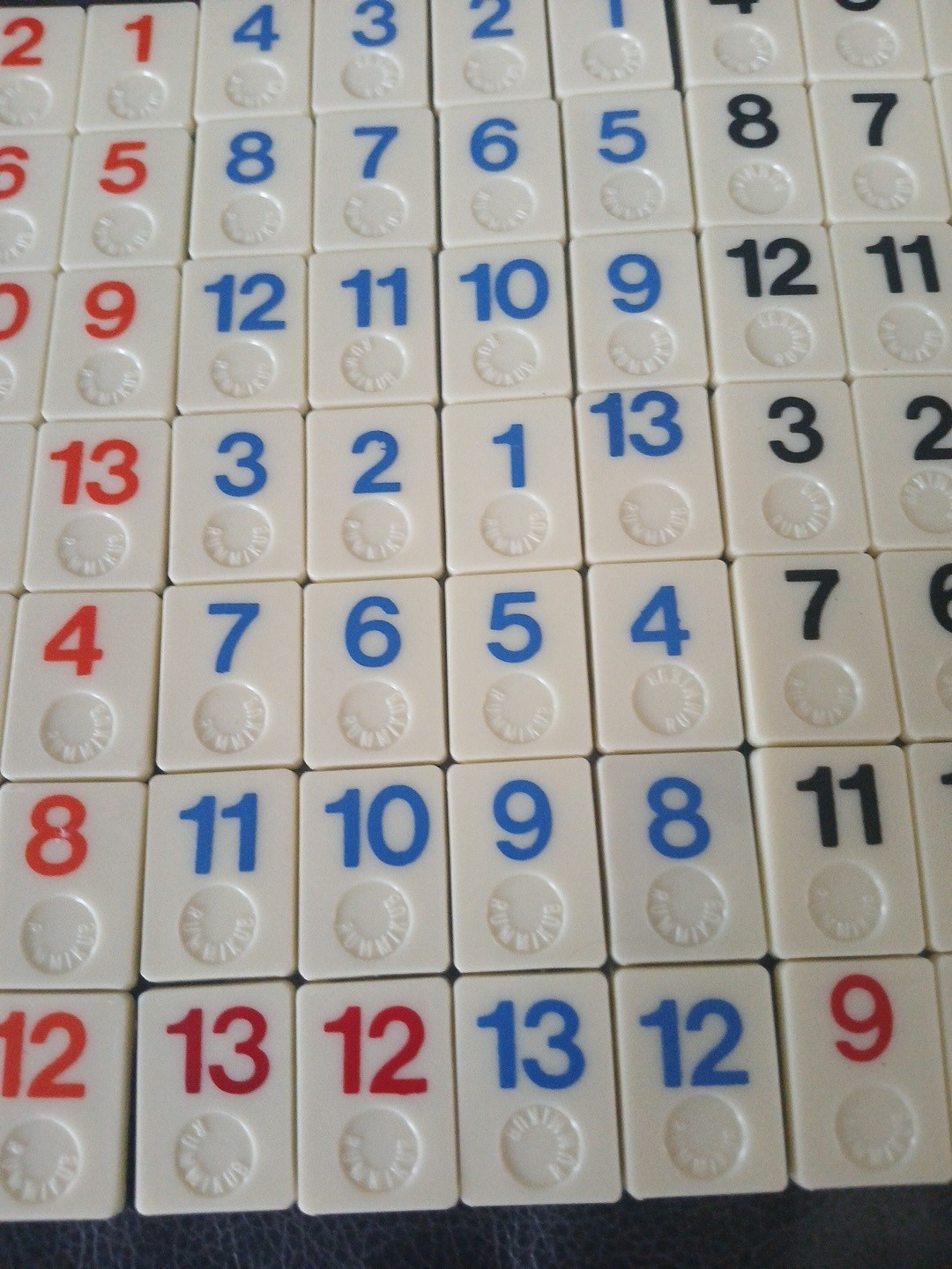 Miniature Rummikub Pressman Travel Size Tile Game Vintage Tiles & Rules Only