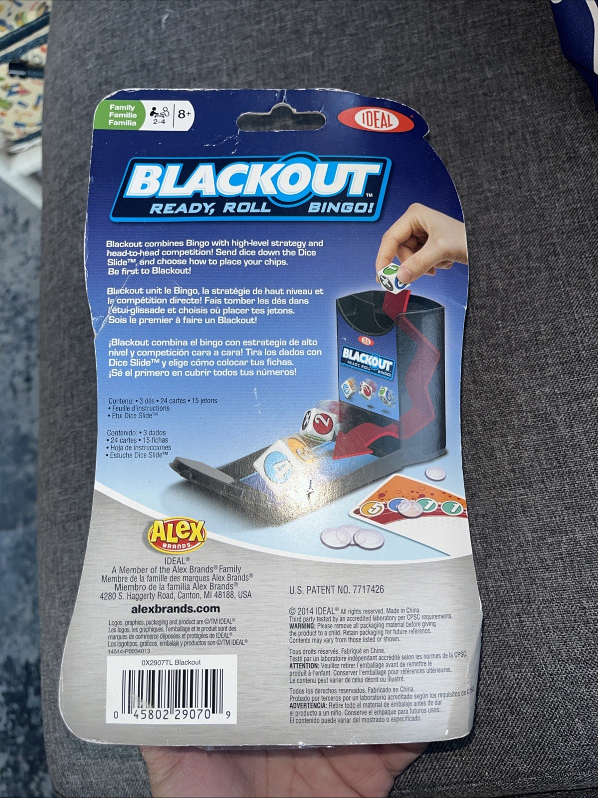 Blackout Ready Roll Bingo Dice Card Game by FUNDEX 2008 Carry-all Container NEW