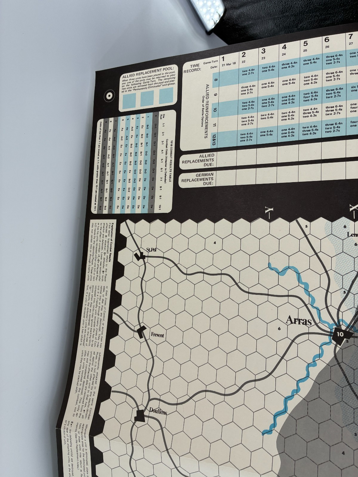 SPI 1918 WW1 Operation Michel Military Historical Simulation Strategy Game 1971