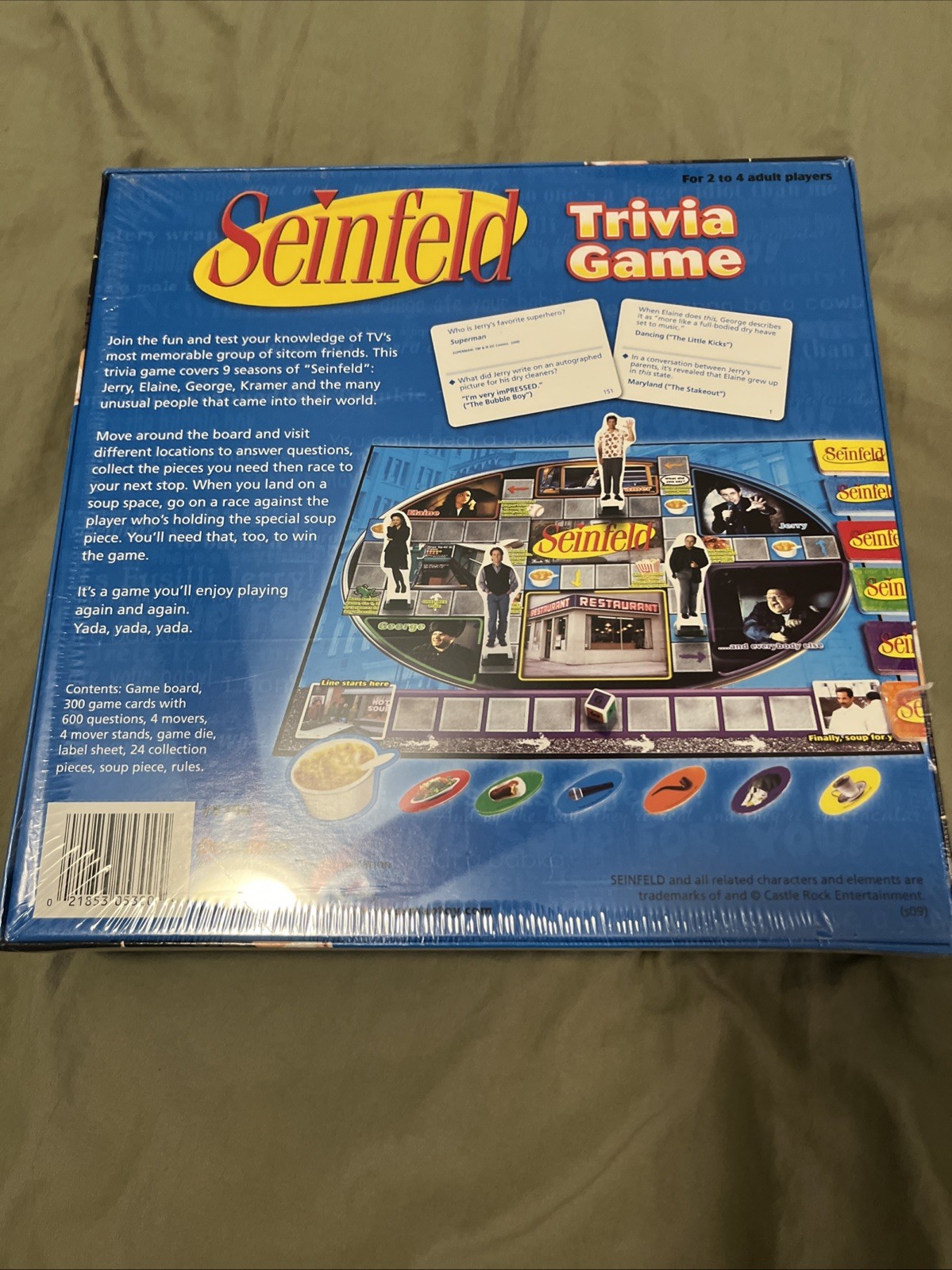 Seinfeld Trivia Game Pressman Board Game 2009 #5300 New Sealed Complete