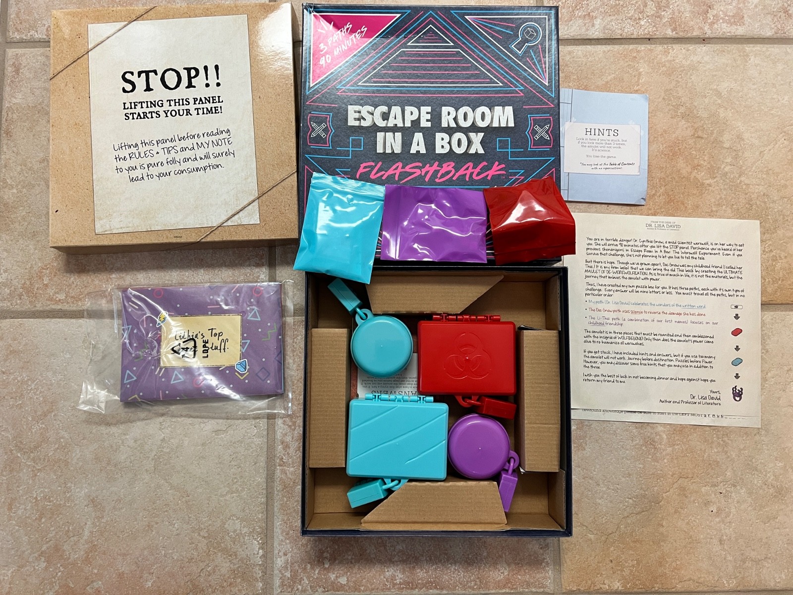 Used- Escape Room in a Box: Flashback Game by Mattel for 2 to 8 players
