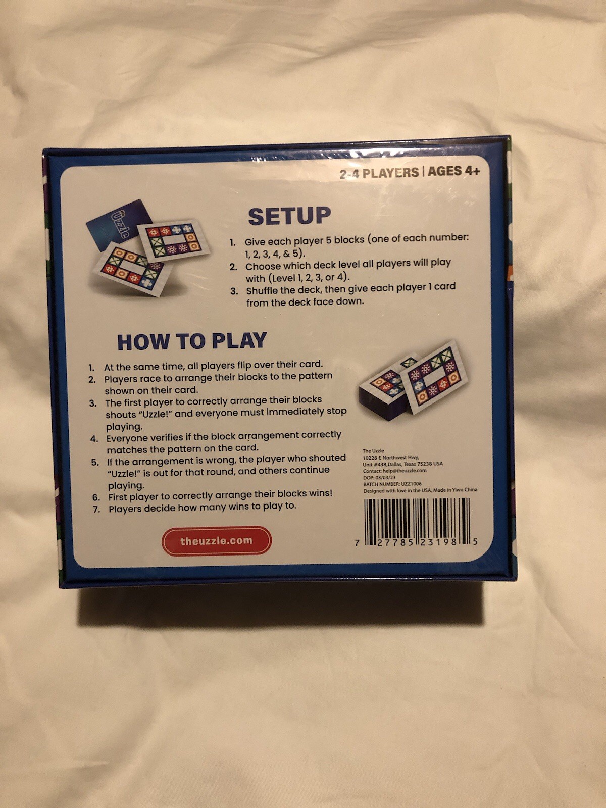The Uzzle Board Game, Family Board Games for Children & Adults New Sealed