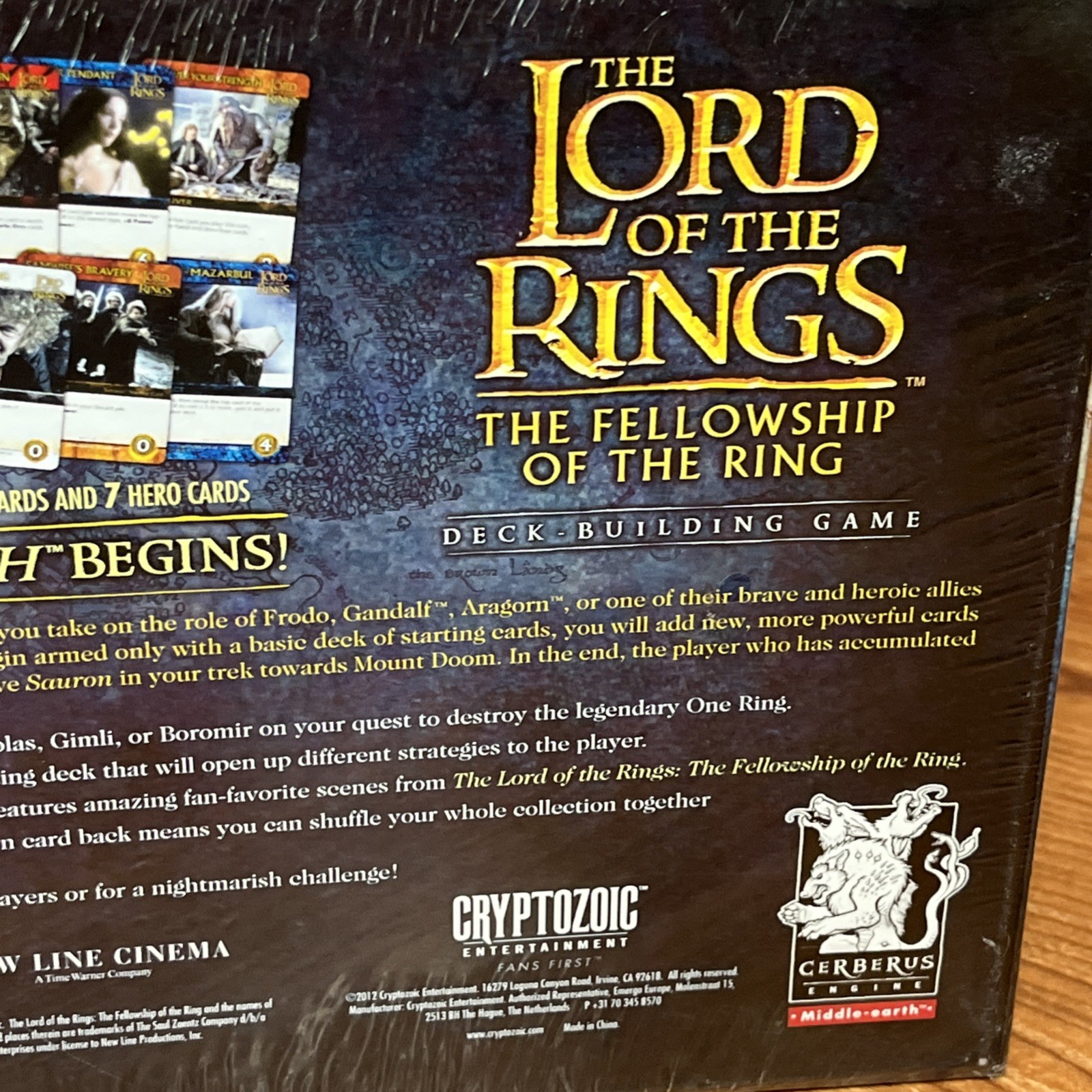 Cryptozoic Lord Of The Rings: Fellowship Of The Ring Deck Building Game New, 15+