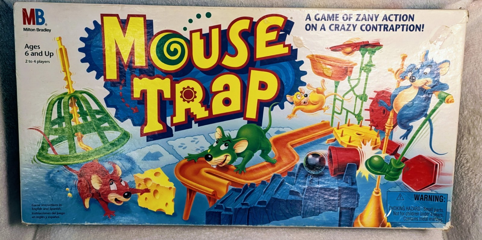1994 MouseTrap Board Game Milton Bradley With Manual Missing 8 Cheese Pcs