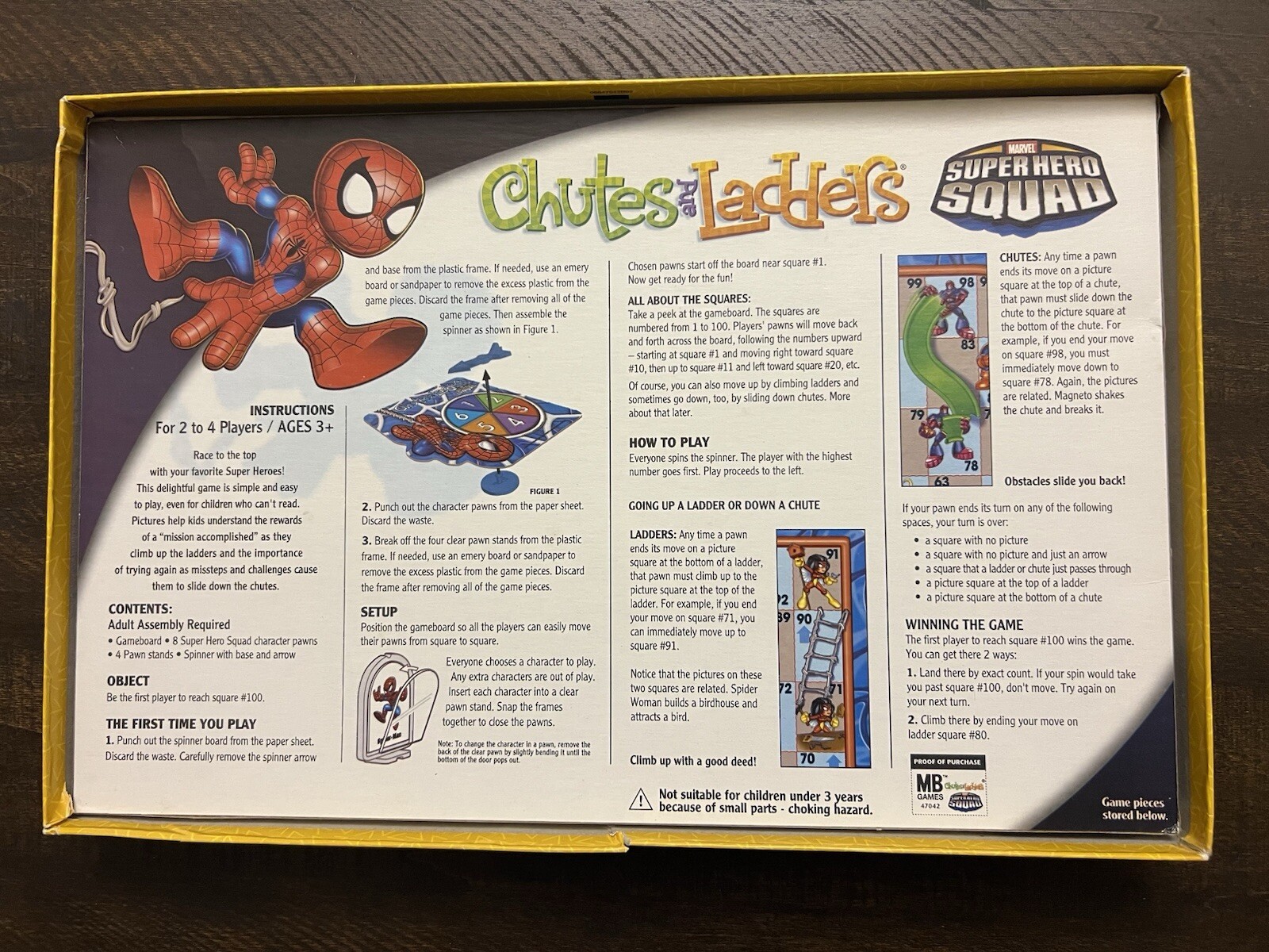 Marvel Super Hero Squad Chutes And Ladders (2008, Hasbro) Complete