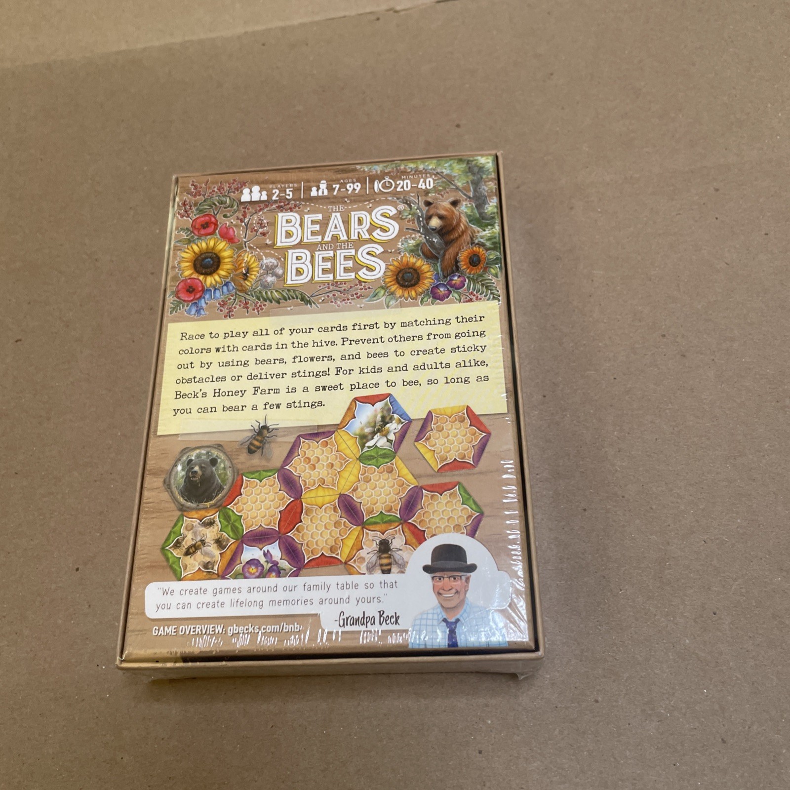Grandpa Beck’s The Bears and The Bees Family Card Game Complete Hive Building 7+