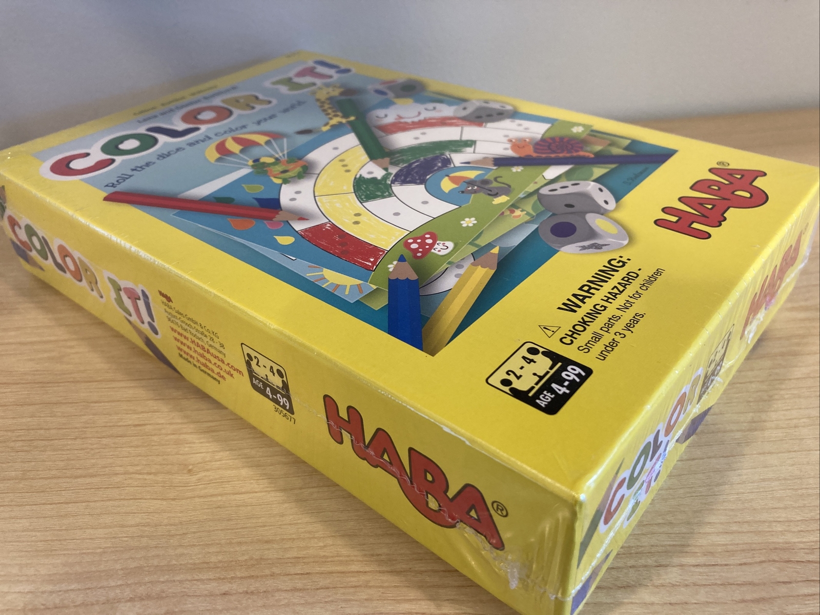 HABA Color It! Kids Board Game Roll & Write Coloring Sheets New Sealed