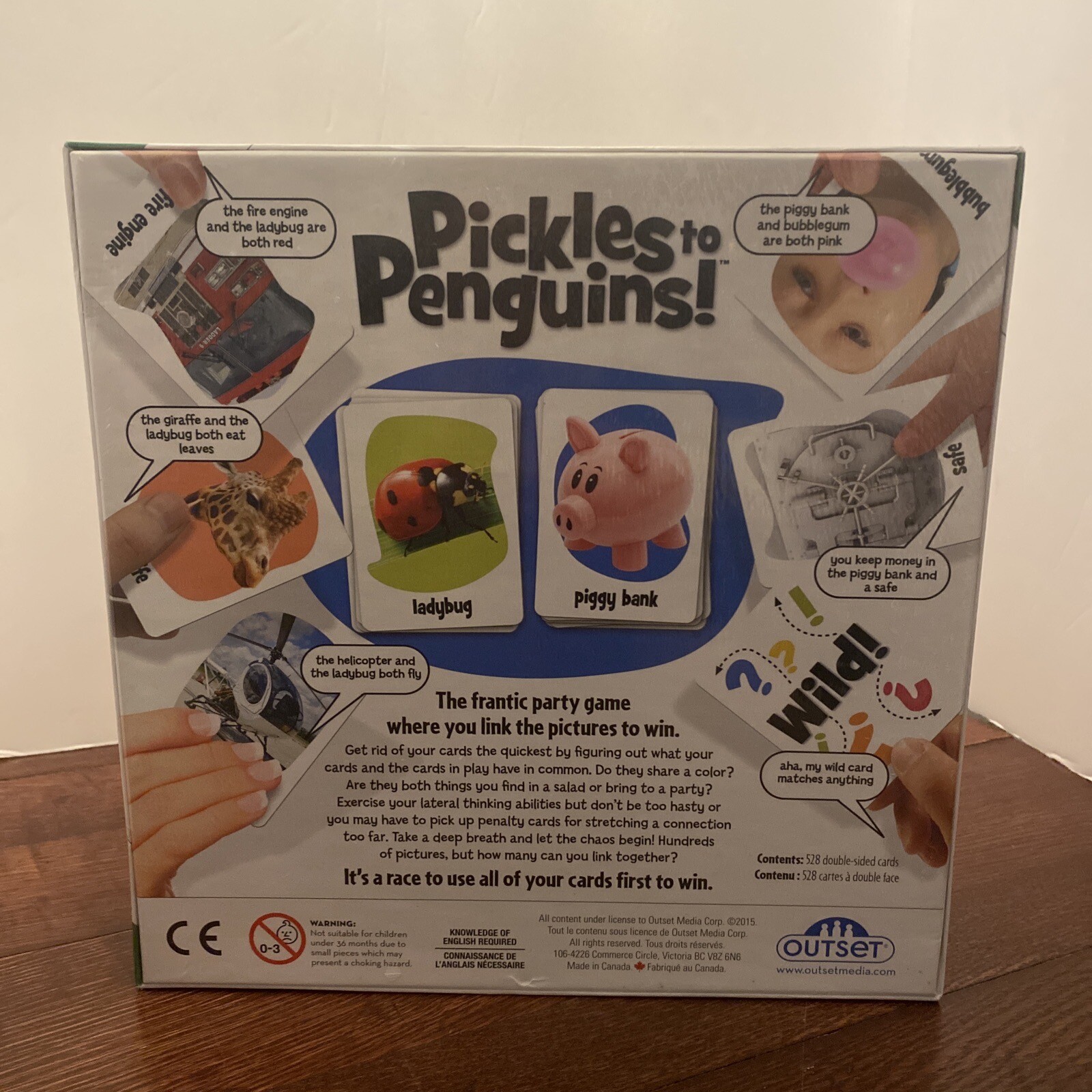 Pickles To Penguins Board Game Quick Thinking Picture Link Family Party Game