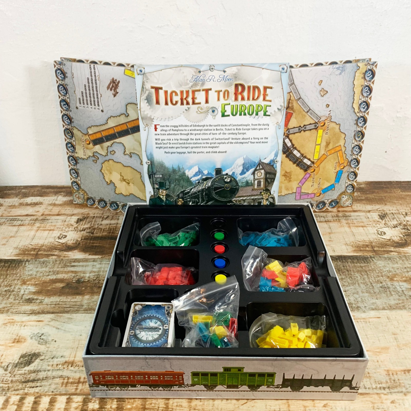 Ticket To Ride Europe Board Game – 100% Complete – 2012 Days of Wonder