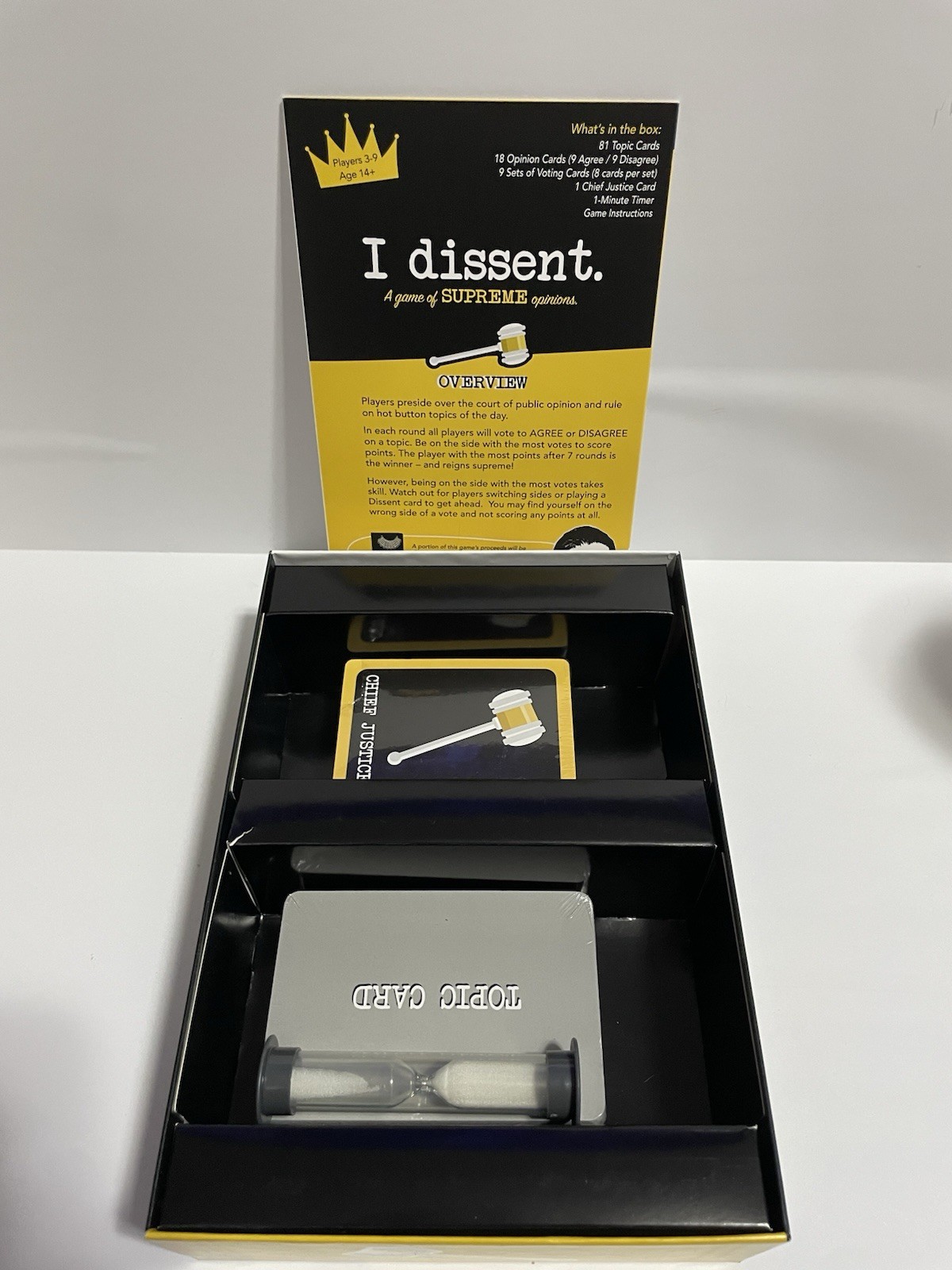 I Dissent: A Game of Supreme Opinions Social Debate/Vote Card Game New Open Box
