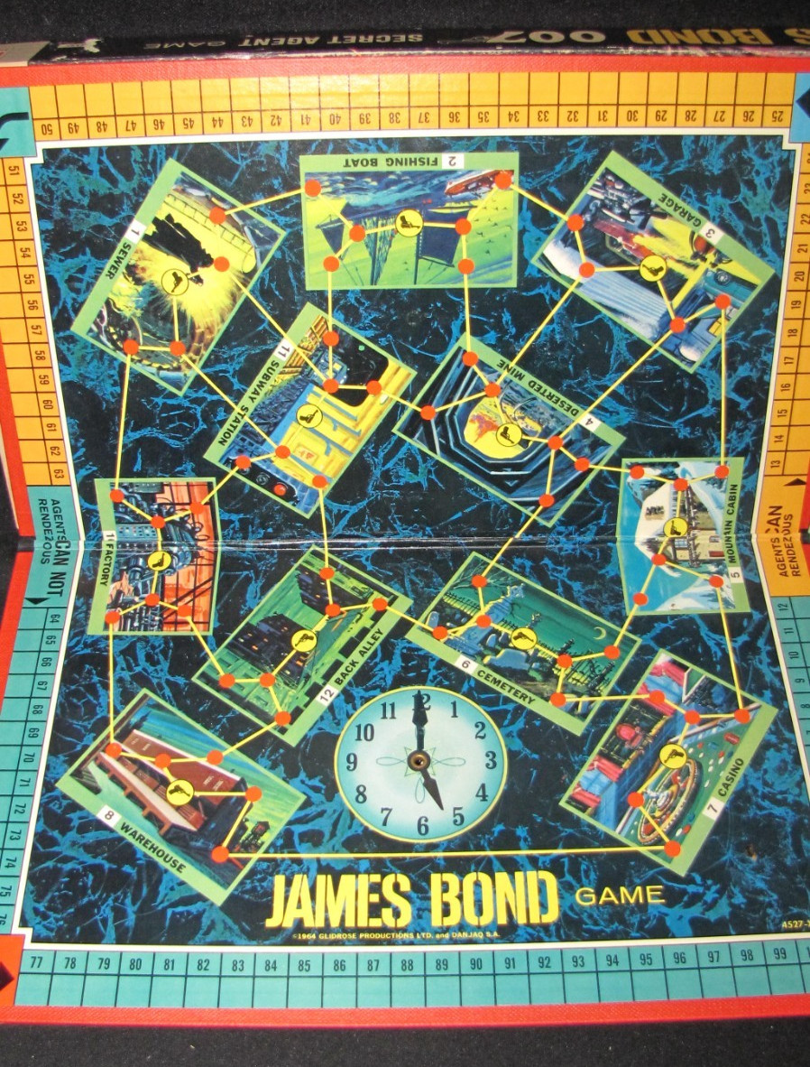 James Bond-Secret Agent 007 Game; 1964 Milton Bradley, Sean Connery Version