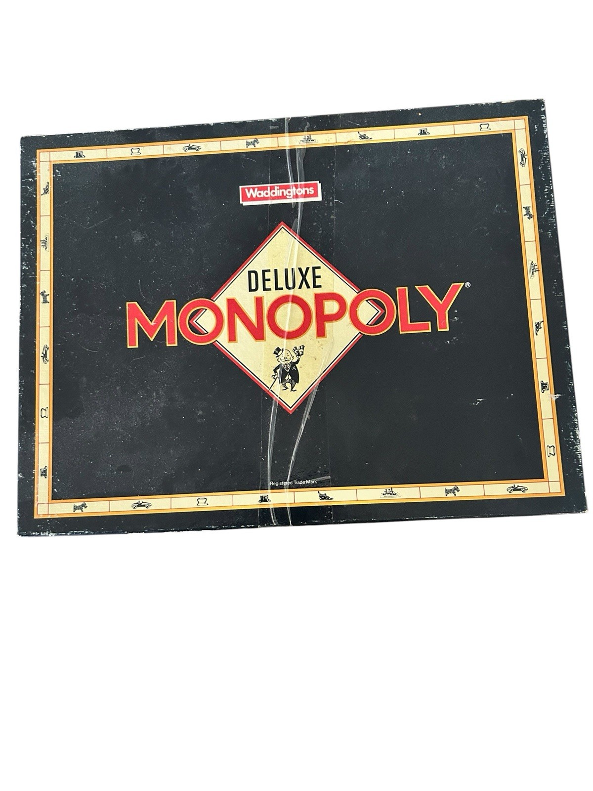 Vintage RARE Waddingtons Deluxe Monopoly Game Complete UK Edition Gold Tokens